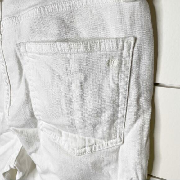 Rag & Bone High Rise Skinny Stretchy Finished Hem Classic Jeans White Size 28 - Picture 11 of 12